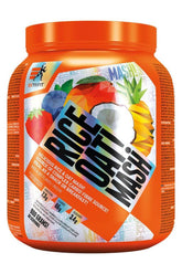 Extrifit Rice-Oat Mash jar, quick to prepare, rich in fiber with freeze-dried fruit, ideal snack or breakfast.